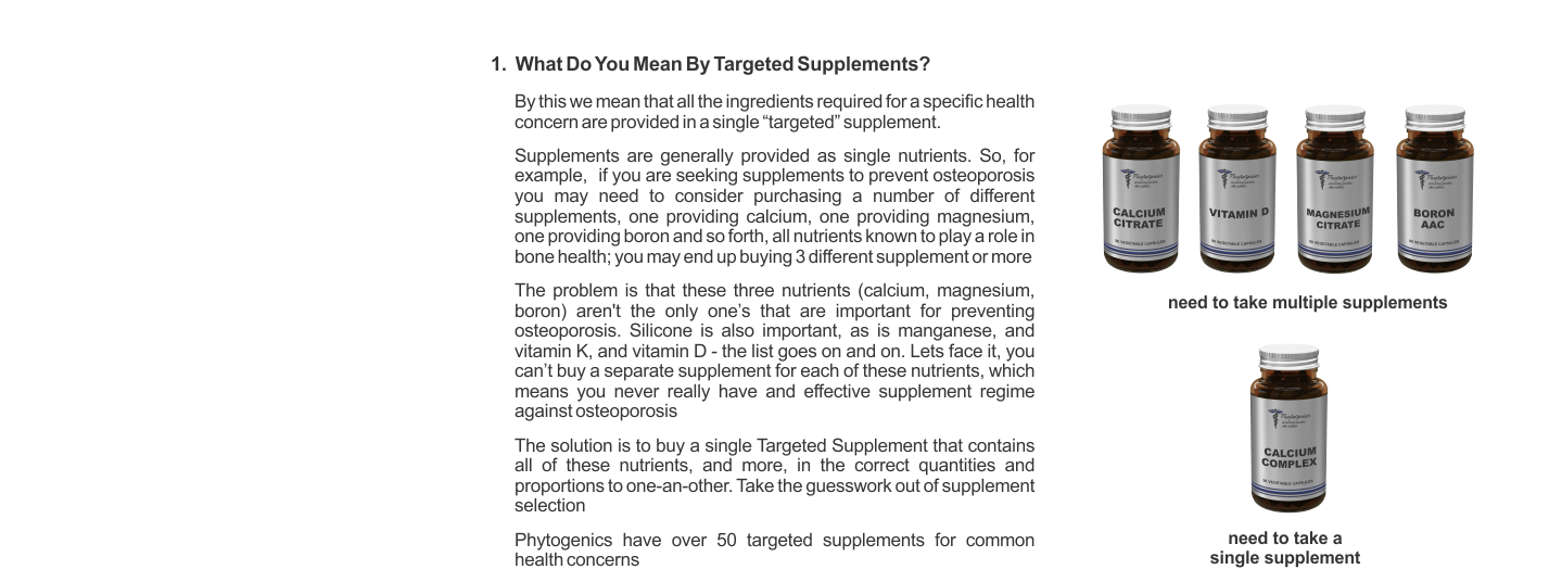 WHAT DO YOU MEAN BY TARGETED SUPPLEMENTS?